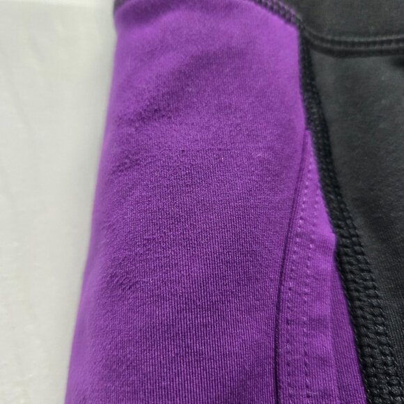 Lucy Purple Black Cropped Leggings Medium - Picture 4 of 5